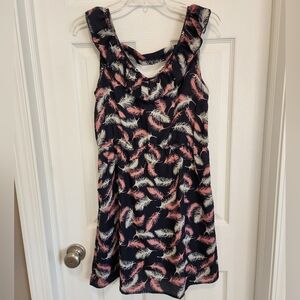 Feather Print Dress Size M
